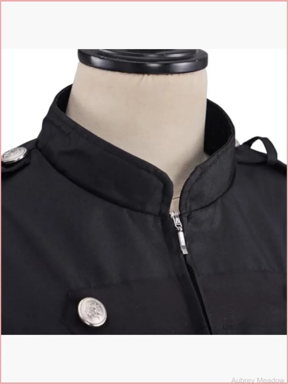 Double Breasted Steampunk Ringmaster Jacket Military Blazer Zip Up Vintage